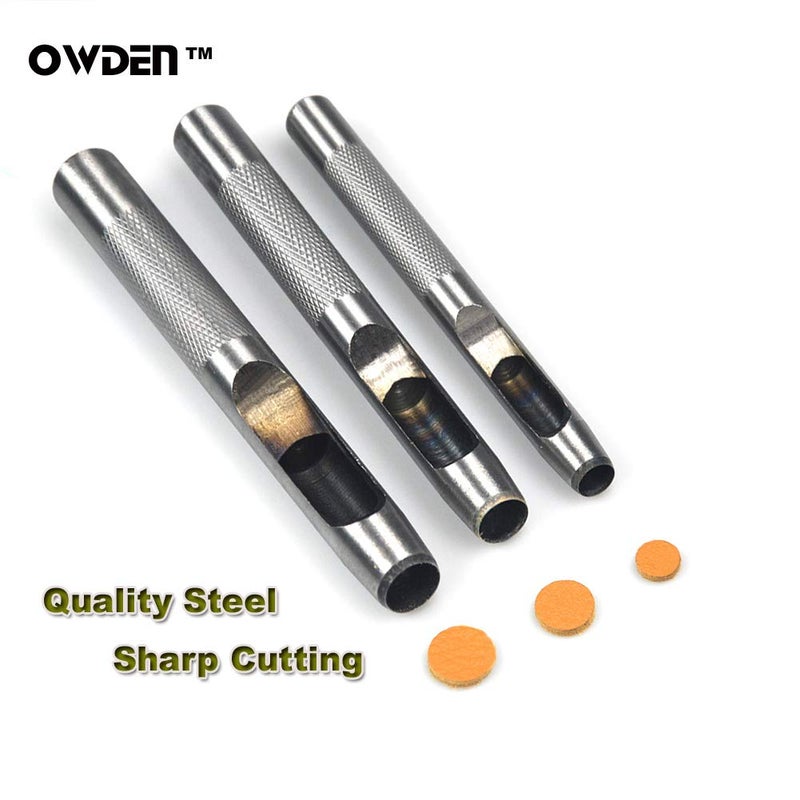 OWDEN 6 Pieces Hollow Hole Punch Set (1/8" - 5/16"),Leather Punch Tools, with A Free Cutting MAT - Image 5